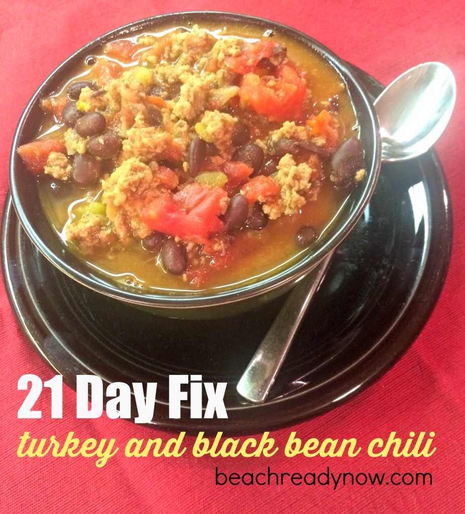 21 Day Fix Turkey and Black Bean Chilii
