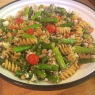 Pasta with Asparagus, Tomatoes and Feta