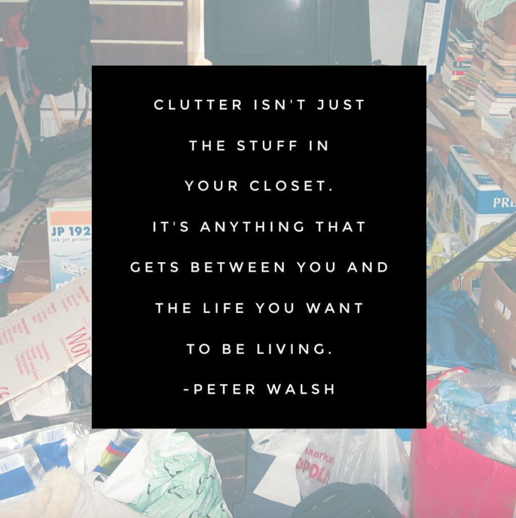 lose the clutter, lose the weight