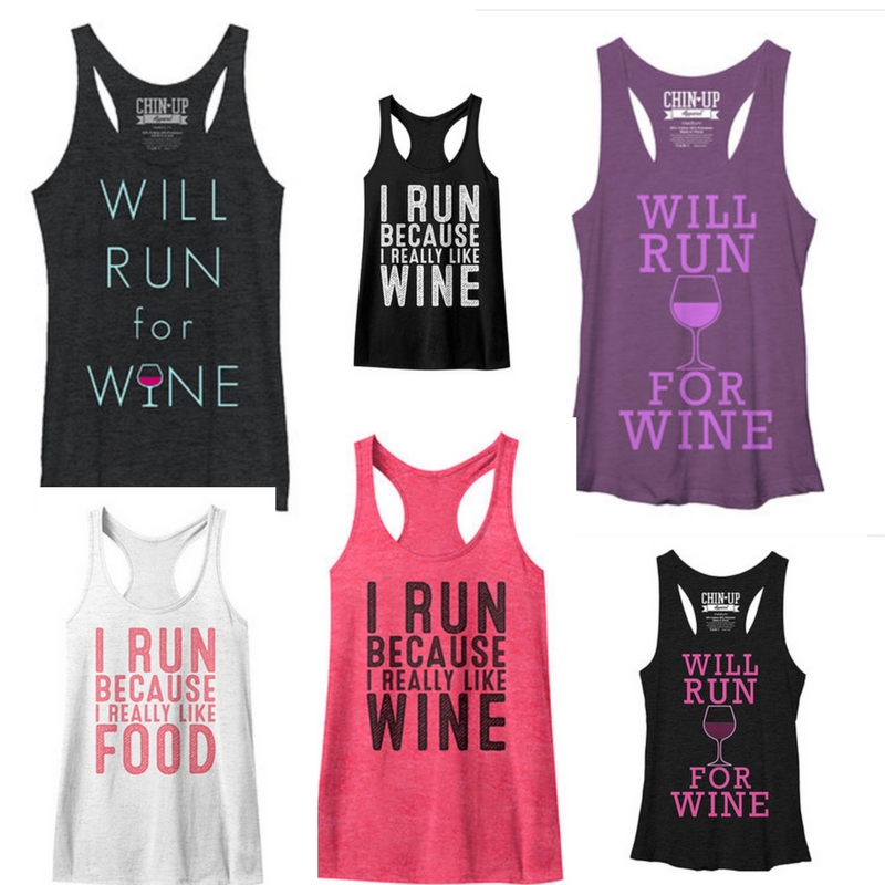 Run for Wine Tank Tops